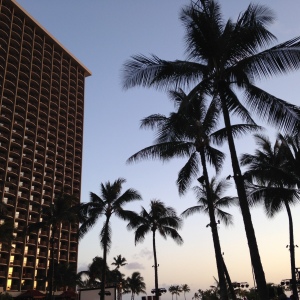 Sunset from The Great Lawn @ The Hilton Hawaiian Village
