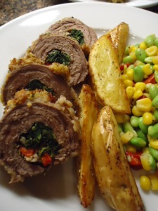 Beef Roulade dinner